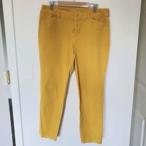 Mustard Yellow Pixie Mid Rise Capris